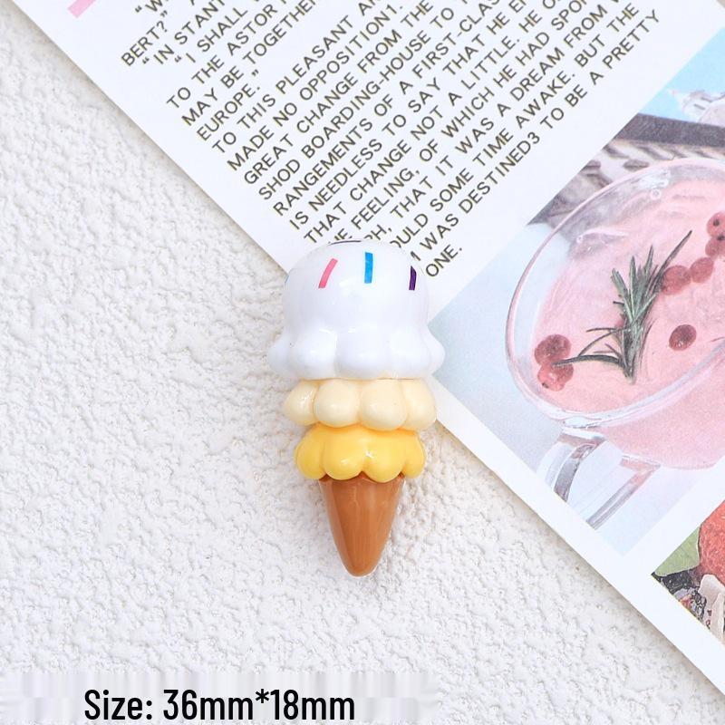 Colorful Ice Cream Resin Hair Clip & Shoe Buckle Jewelry DIY Accessory Set.