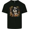 A Shih Tzu Dog Surrounded by Flowers Kids T-Shirt Childrens