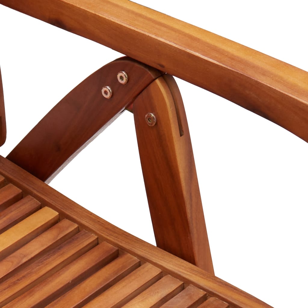 Garden Chairs 4 pcs Adjustable 56x72x107 cm Solid Acacia Wood