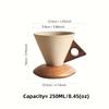 [Ručně vyráběný keramický hrnek na kávu] 1 Ručně vyráběný keramický hrnek na kávu 250 ml/8,45 oz - Unikátní design trojúhelníkového kužele, Ideální pro domácí nebo kancelářské použití