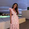 European-American Cross-Border Women's Floral Vacation Dress