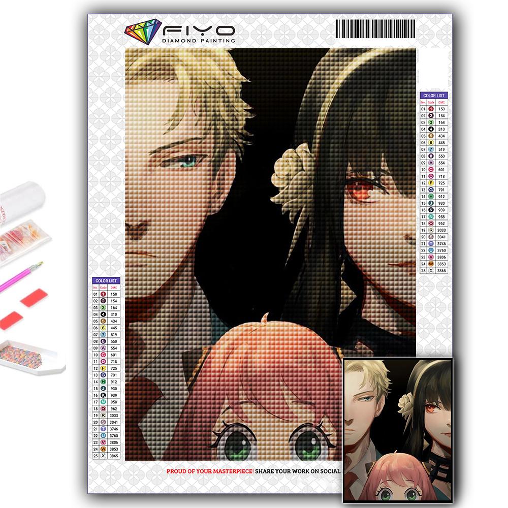 5D DIY Diamant Malerei Kreuzstich Anime Poster SPY FAMILIE Diamant Stickerei Mosaik Wand Kunst Home Dekoration