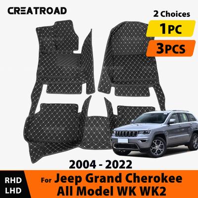 Auto-Fußmatten für Jeep Grand Cherokee WK WK2 2004-21 20 19 18 17 16 15 14 13 Auto-Teppichbezug-Innenausstattung