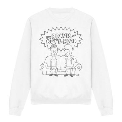 Beavis & Butthead Unisex Adult Couch Logo Sweatshirt