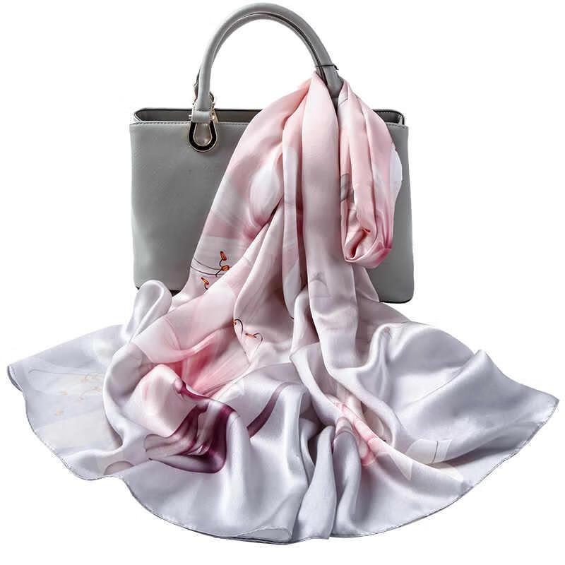 HANDUNYOU Brytyjski Styl Jedwabna Szalik Jedwabiu Morwowego Zestaw Prezentowy