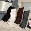 Basic solid color slim calf socks gentle wind soft waxy skin-friendly autumn and winter cotton socks Zhuji pure cotton women's medium tube socks