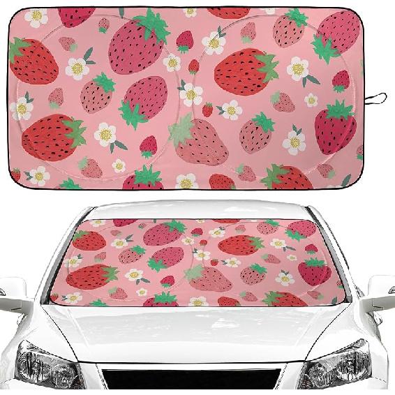 Cat Car Windshield Sun Shade Foldable Sunshade Front Window Cover Sun Visor Protector Accessories (59X27.5 Inches)