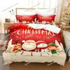 Merry Chrismas Santa Bedding Set Boys Girls Twin Queen Size Duvet Cover Pillowcase Bed Kids Adult Fashion Home Textileextile029