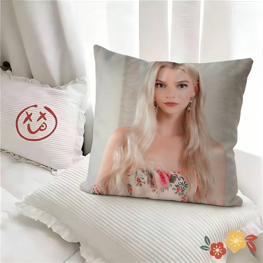 Pc Actor AAnya TTaylor JJoy Pillow Case Fashion Square Pillowcase Bedroom Sofa Room Ins Decoration Leisure