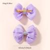 2PCS Sweet Pearl Bow Hairpin Solid Ribbon Double Bowknot Hair Clip Korean Lovely Hairpins for Kids Girls Headwear Accessories