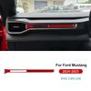 For Ford Mustang GT Dark Horse EcoBoost 2024 2025 2026 LHD RHD Real Soft Carbon Fiber Sticker Car Center Console AC Outlet Trim