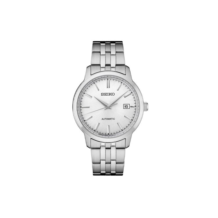 

Seiko 100 Meters Waterproof Automatic Mechanical Movement Stainless Steel Watch 41.2 Mm Silver Dial Men watches SRPH85K1 Silver Dial