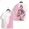 Takanashi Hoshino Blue Archive Cosplay T-Shirt Popular 3D Print Cartoon Tee Summer Men Women Harajuku Short Sleeve Cosplay Tops