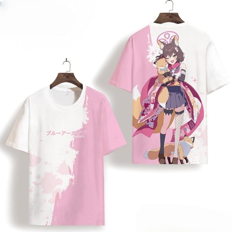 Takanashi Hoshino Blue Archive Cosplay T-Shirt Popular 3D Print Cartoon Tee Summer Men Women Harajuku Short Sleeve Cosplay Tops