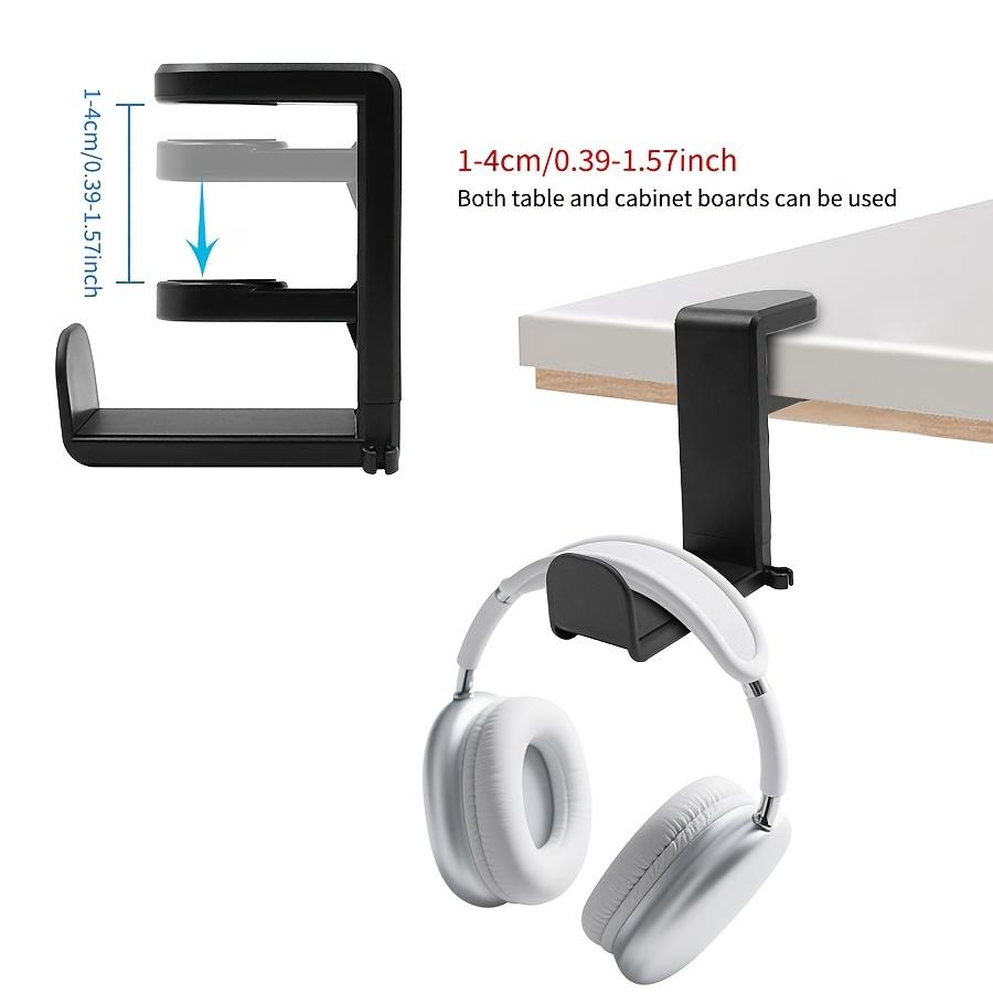 Under-Desk No-Drill Headphone Stand, 360-Degree Swivel Headphone Hanger, Foldable Headphone Holder