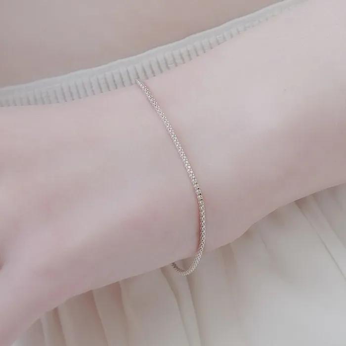 Cindy Cutting Silver Chain Bracelet 925 Sterling Silver Layered Bracelet