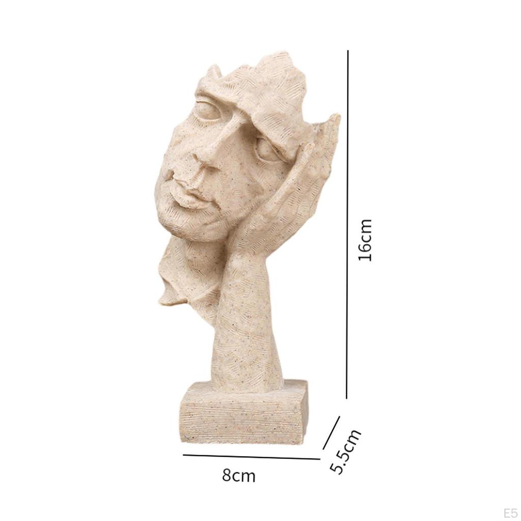 Escultura de Cara Abstracta Elegante Acento de Decoración para el Hogar