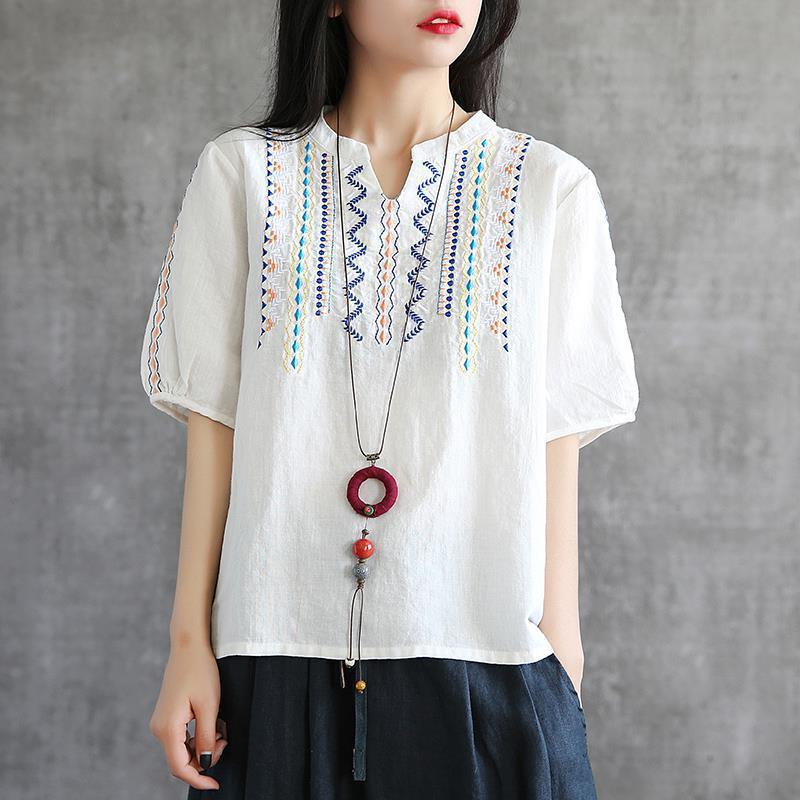 Women s Spring/Summer Retro-Style Loose-Fit Slimming Linen Shirt, Casual Cotton-Linen Long-Sleeve Top S белый