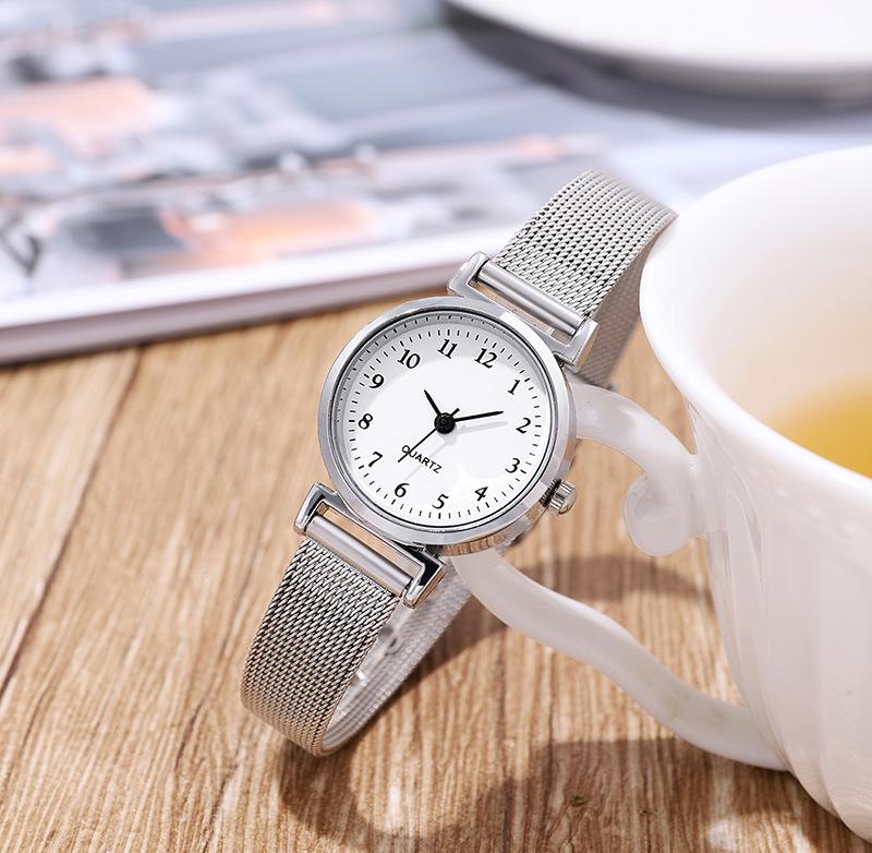 Women's Casual Digital Quartz Student Watch with Mesh Band