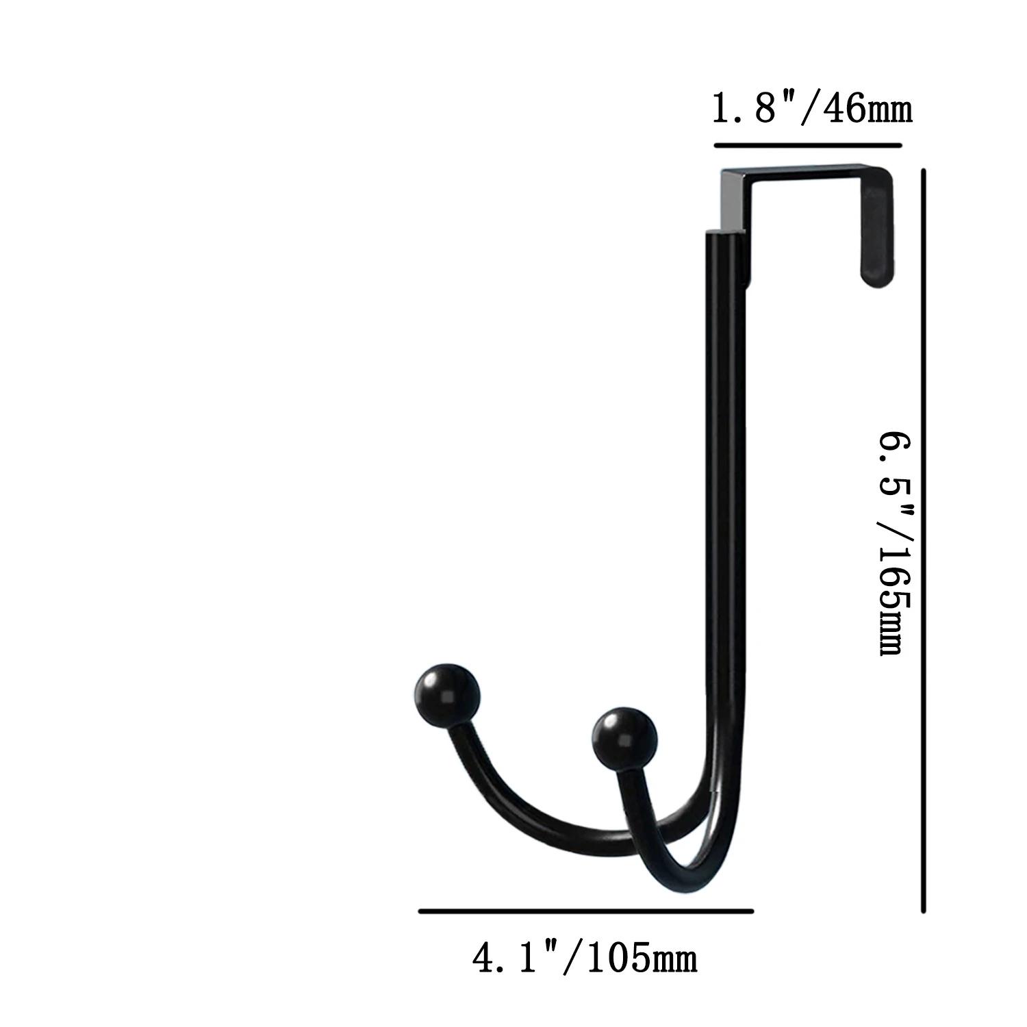 

3PCS Hooks Over The Door Double Heavy Duty Hanger Hooks Bathroom Organizer Rack Clothes Hat Towel Hanger for Bathroom Kitchen чёрный