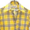 Givenchy 80s Vintage Check Pattern Long Sleeve Shirt 37 Yellow Men's Used