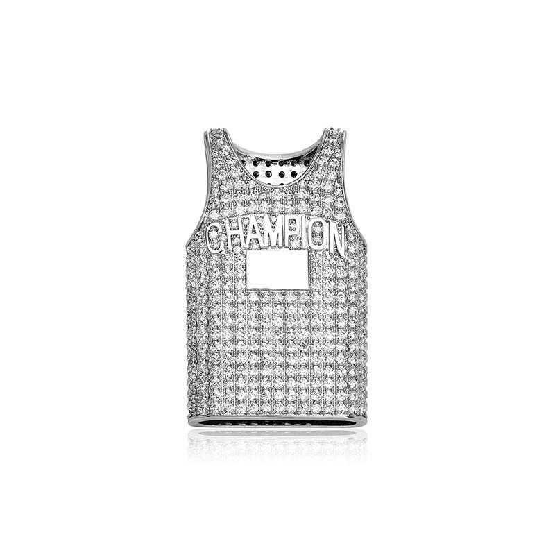 Gold Aoo Mens Hip Hop Iced Out Full CZ Pendant Necklace Custom Engraved Streetwear Jewelry