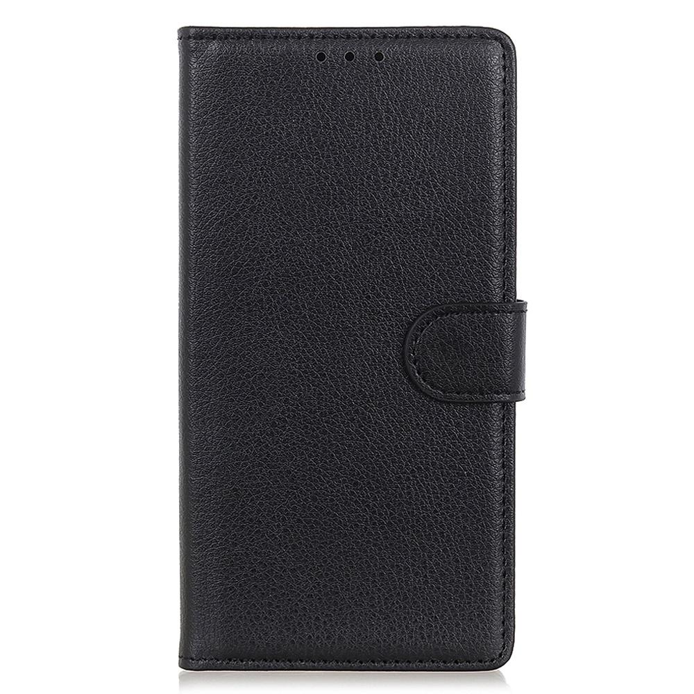 For iPhone 16 Pro Case PU Leather Litchi Texture Magnetic Flip Phone Cover