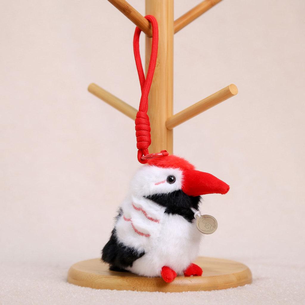 Короткая плюшевая игрушка-птичка на брелке из прочного материала для декора рюкзака Crane