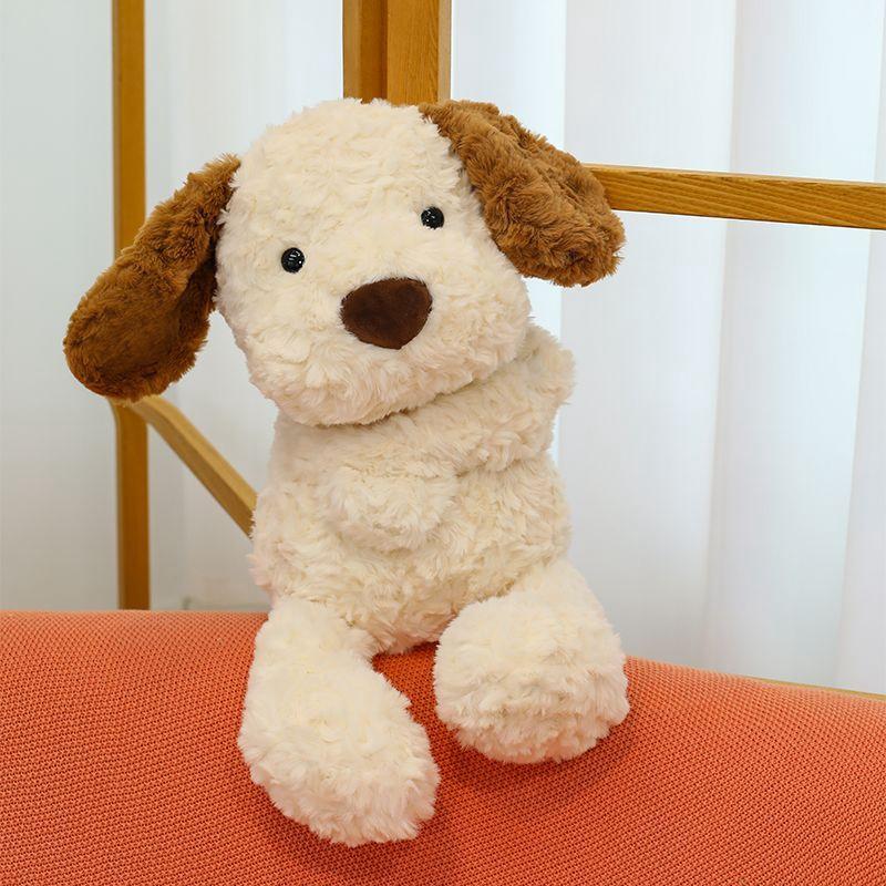 30cm Cute and Pitiful Puppy Plush Toy Super Soft Brown Ears Soothing Pillow Puppy Doll Birthday and Festival Gift for Child