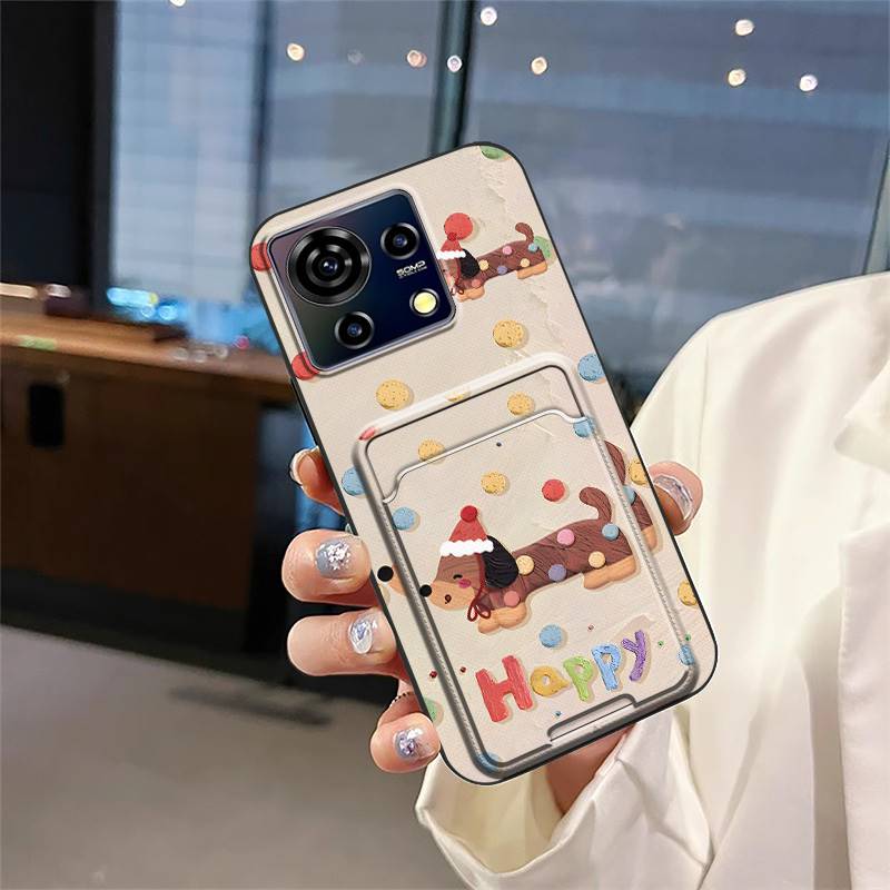 Card Slot TPU Phone Case For ZTE Blade V50 Vita Waterproof Protective Fashion Design Cartoon Cute Anti-knock Soft Case