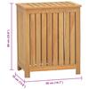 Laundry Basket 50 x 35 x 60 cm Solid Teak Wood