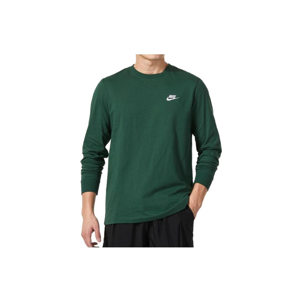 Nike T Shirts Men's Green Crew Neck Moderate Straight Fit AR5194-323
