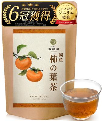 Daifukuen Tea, Japanese-Made Persimmon Leaf Tea, Additive-Free, Caffeine-Free, 30 Tea Bags (Persimmon, 3g X 30 Tea Bags) [Supervised by a J.S.A.