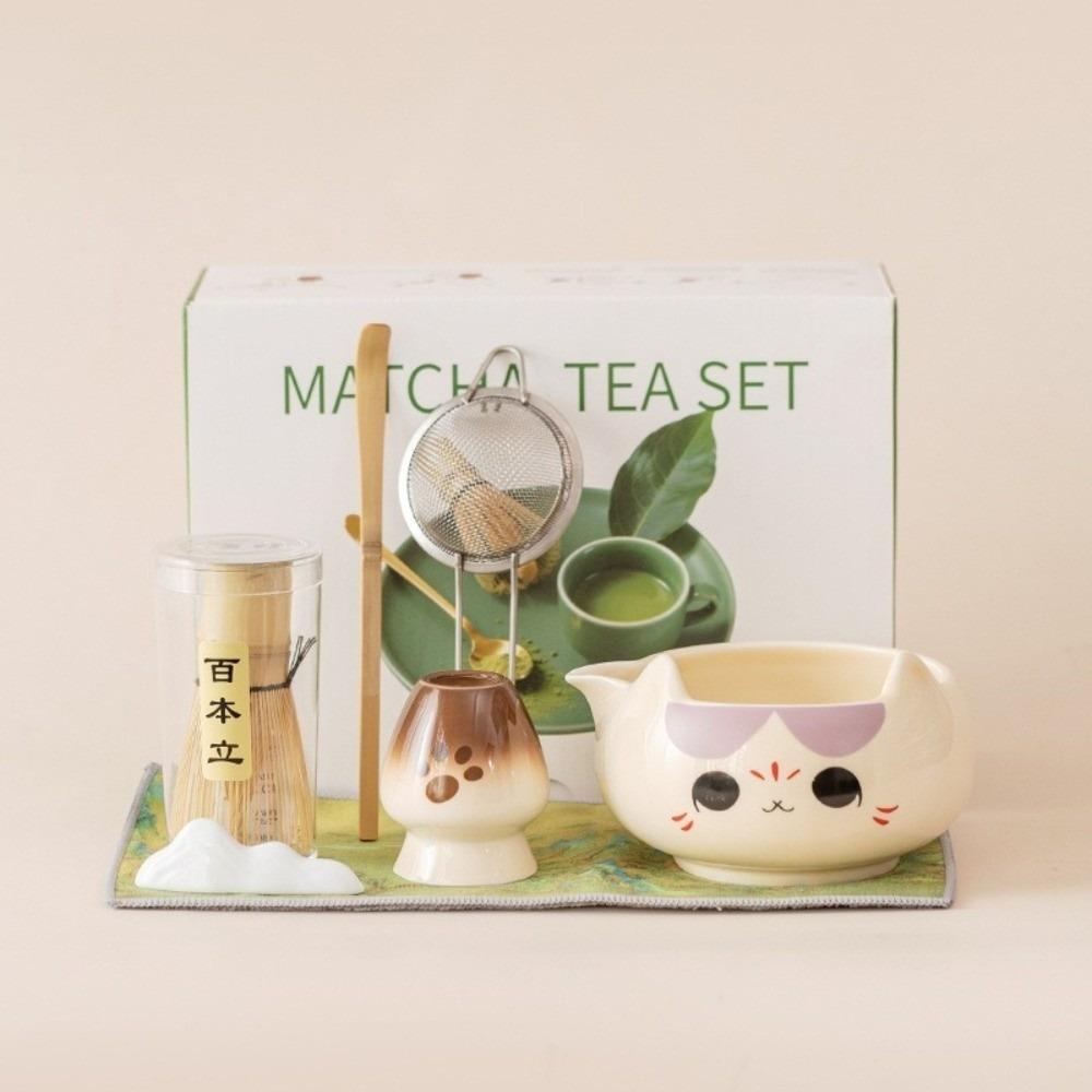2/5/7pcs Pink Color Matcha Tea Set Bamboo Whisk Matcha Brewing Kit Tea Making Tool Tea Accessories