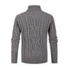 European And American Men's Knitting Pullover Hooded Top Slim Button Sweater