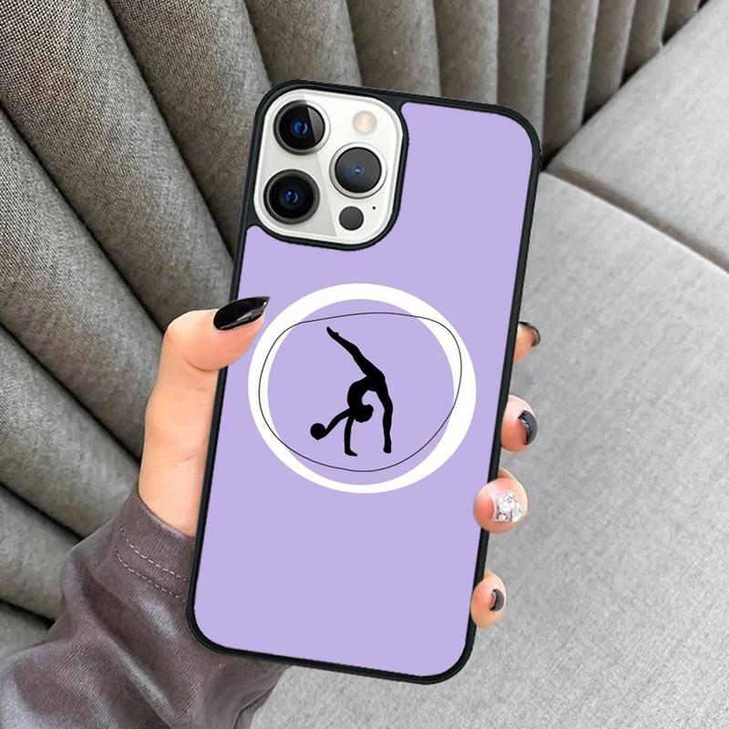 Love Gymnastics Silhouette Sports Phone Case For iPhone 17 Air 16 16e 15 13 14 Pro Max 11 12 Plus 2022 MAX Cover