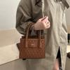 French Bow Pu Square Shoulder Bags for Women Simple Solid Color Ladies Crossbody Bag Versatile Portable Female Handbags Purse