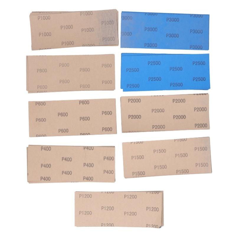 90Pcs Sandpaper Set Dry Wet Sanding Tools 400/600/800/1000/1200/1500/2000/2500/3000 Mesh