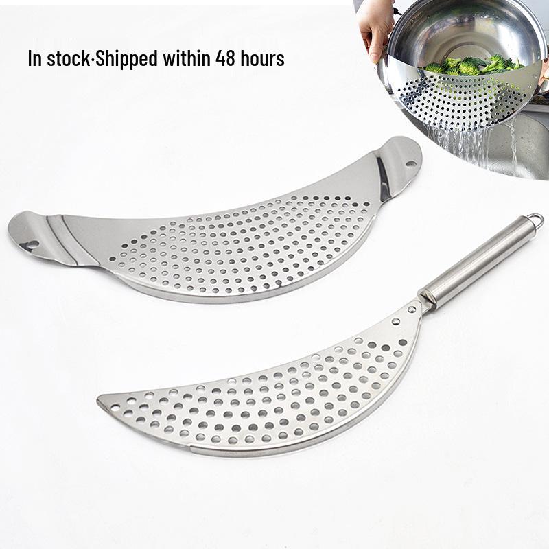 Stainless Steel Sickle-Shaped Water Filter & Vegetable Strainer