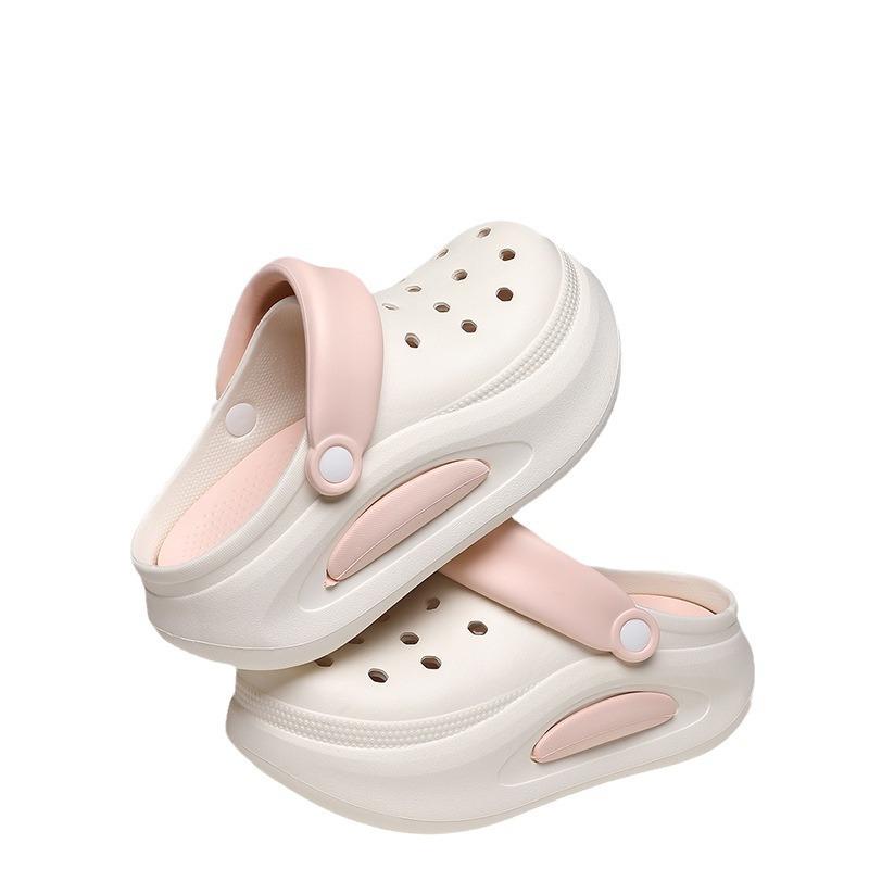 Ins trendige Lochschuhe 2025 Sommer neu Oberbekleidung rutschfest, desodorierend, atmungsaktiv und erhöhte dicksohlige Taschenkopf-Slipper