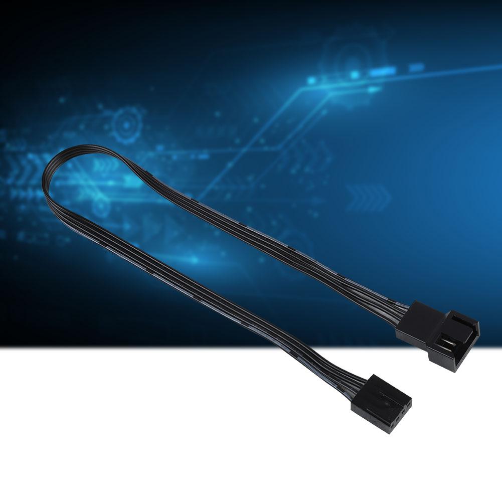 5 bucăți cablu de prelungire a ventilatorului cu 4 pini, conector PWM, cablu de alimentare cu prelungire a ventilatorului pentru computer