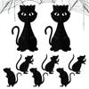 Halloweenmusdekoration Halloweenkattprydnad Realistiska 3D-katter Mus Halloweenprydnadssats för skrivbordsdekoration
