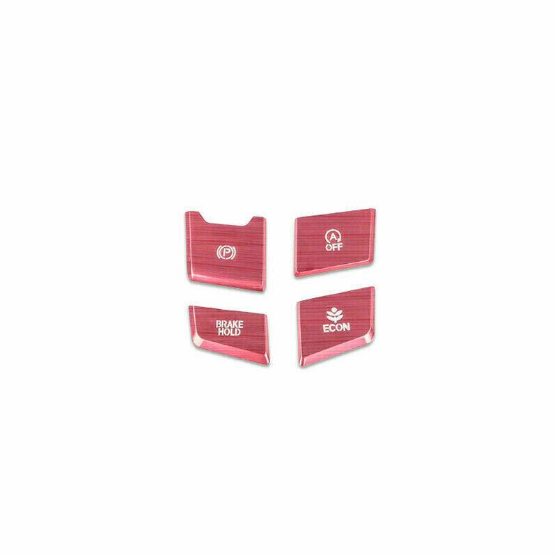 For Honda CR-V CRV 2017- Aluminum Red 4X Gear Shift Button Sticker Trim