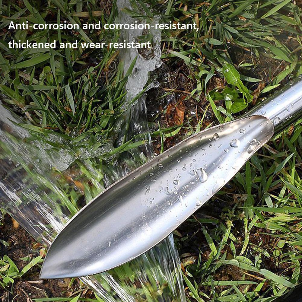 2 Pcs Gardening Tool Set Spade Shovel Rake Weeding Digging Soil Farming Shovel Stainless Steel for Planting Flowers Potted Plant