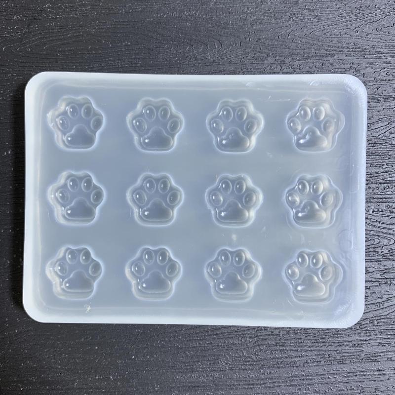 Cat Paw Silicone Resin Molds Animal Claw Epoxy Casting Mold 3D-Footprint Epoxy Resin Mold Keychain Pendant Clay Mold