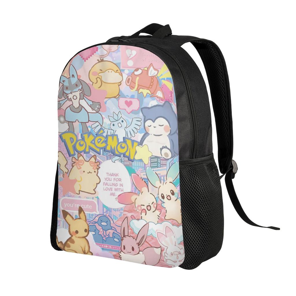 Pokemon Backpacks Daypack Summer Vibes mochila Hiking Sturdy Shoulder Rucksack