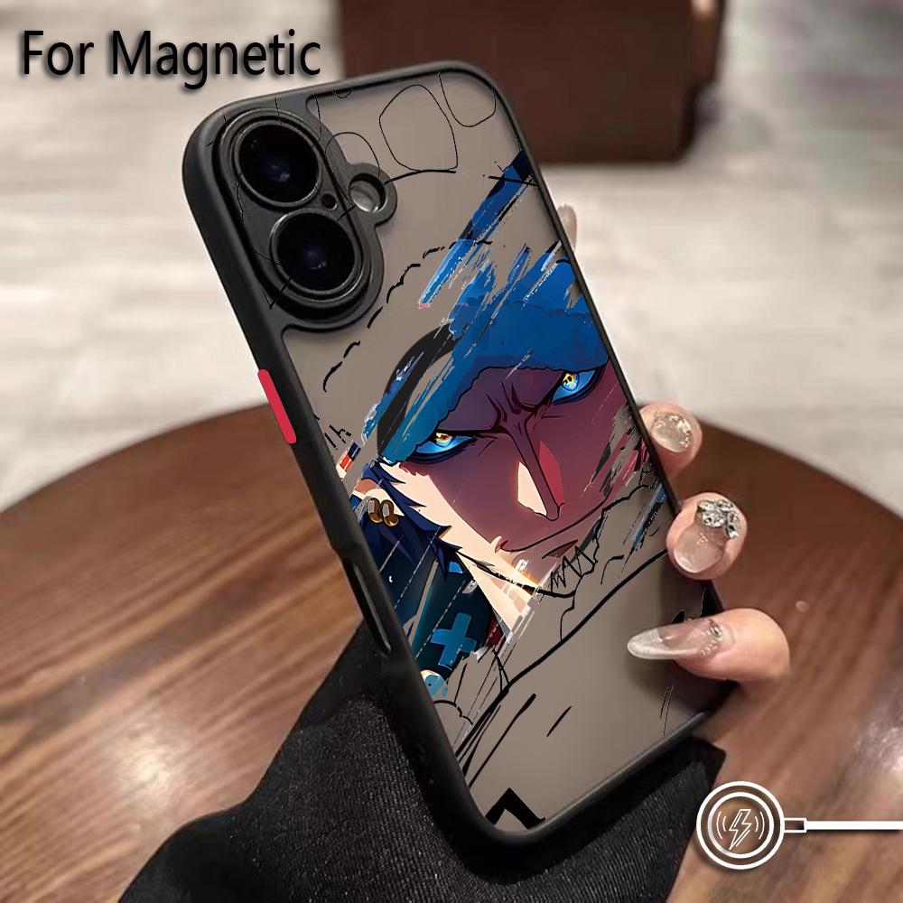 Anime Ones Pieces Luffys Zoros Phone Case for iPhone 17 16 15 14 13 12 11 Air Pro Max Mini XR XS X 7 8 6 6s Plus Matte Magnetic