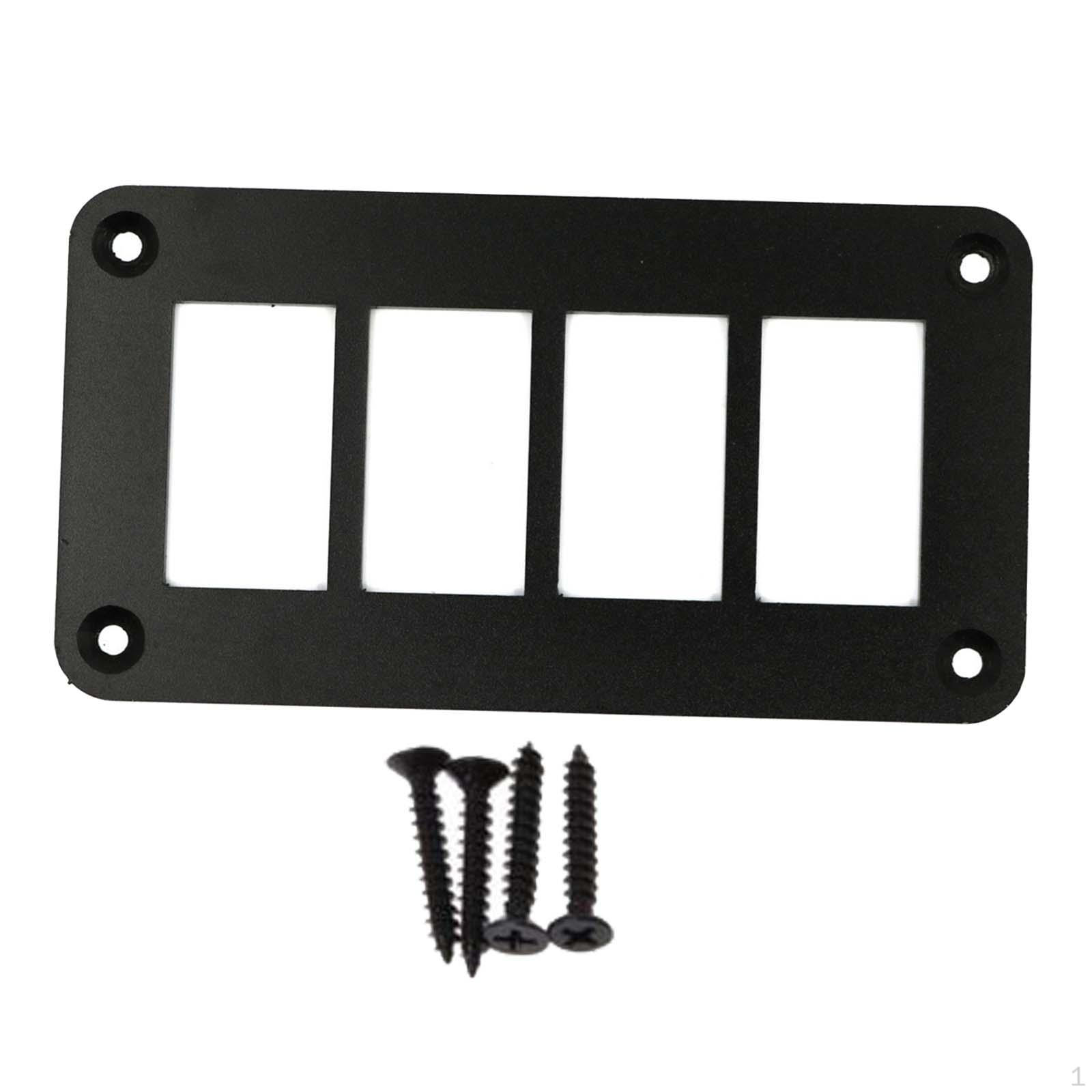 Rocker Switch Panel Housing Holder Waterproof Black Toggle Mounting Bracket for 4 Way