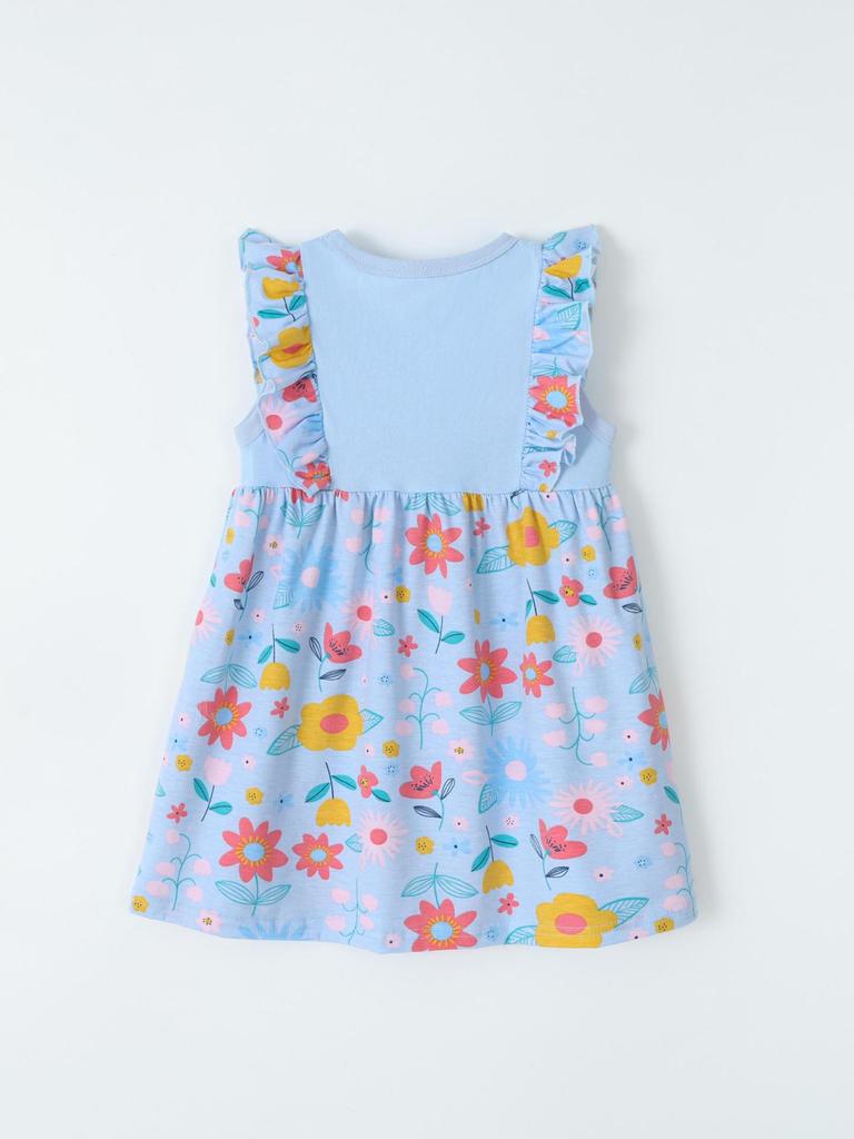 Summer Girls' Cartoon Lace Princess Dress - European American Style, Round Neck