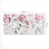 Modern Protective Keyboard Mat Pastel Flowers and Leaves 90X45 Cm